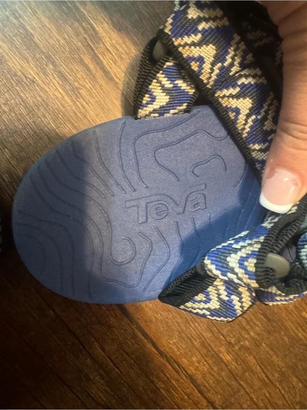 Teva Sandals Kids Hurricane 3 Blue & Cream Patterned Sports Sandals